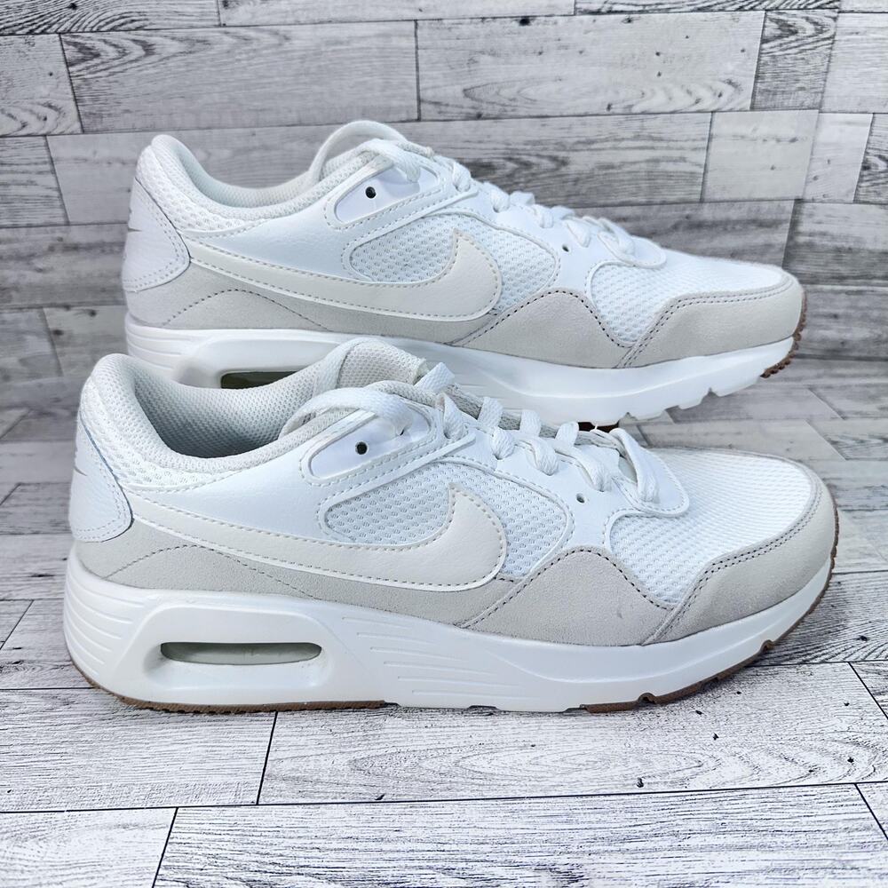 Nike Air Max SC Shoes Womens Size 10 Triple White Athleisure Sneakers Classic